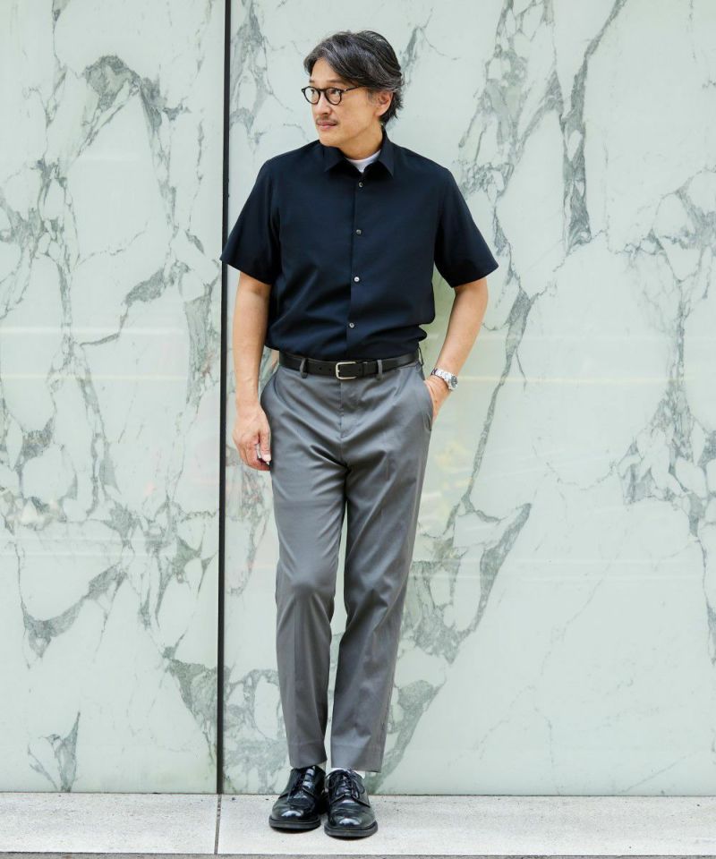 オールウェザーストレッチツイル テーパードスラックス【FLAT】