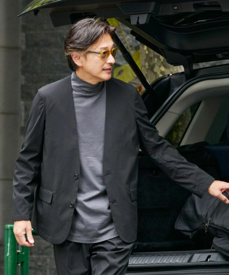 超軽量 撥水タイプライター ノーカラージャケット【FLAT】