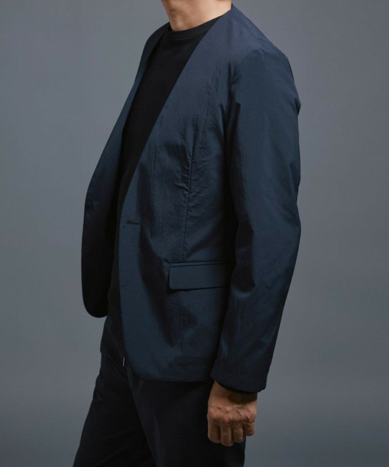 超軽量 撥水タイプライター ノーカラージャケット【FLAT】