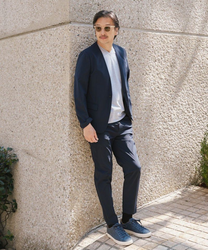 超軽量 撥水タイプライター ノーカラージャケット【FLAT】