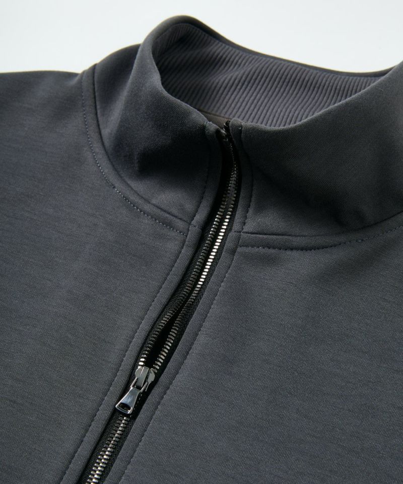 ダブルニット ドライバーズジップアップブルゾン【FLAT】