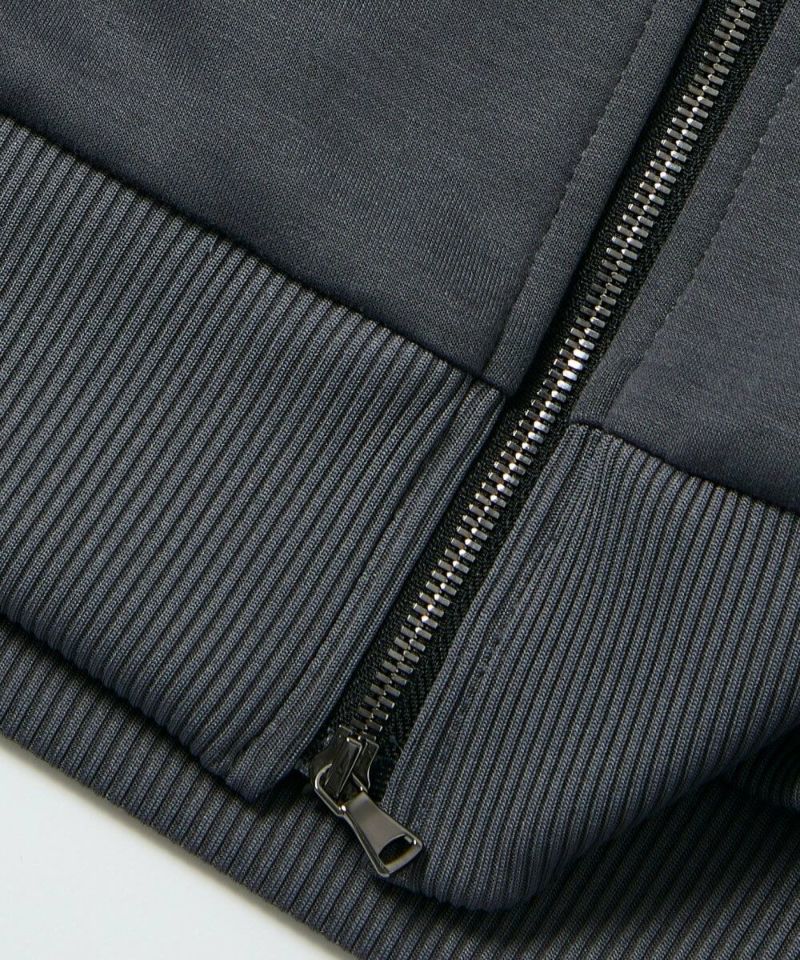 ダブルニット ドライバーズジップアップブルゾン【FLAT】